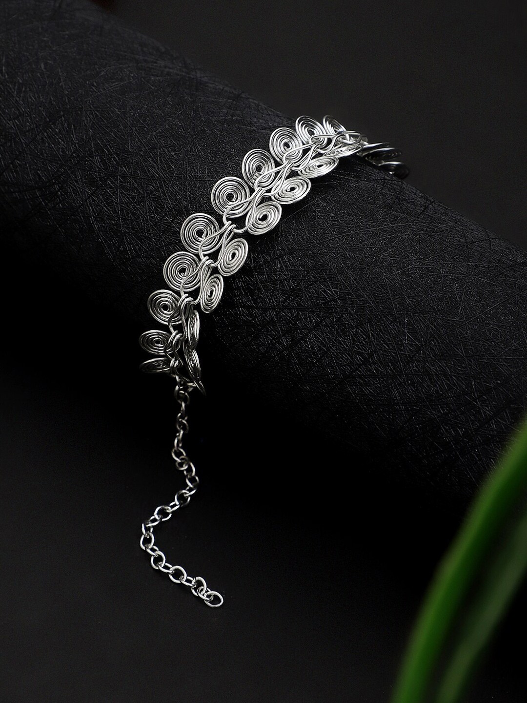 

CARDINAL Women Silver-Plated Brass Link Bracelet