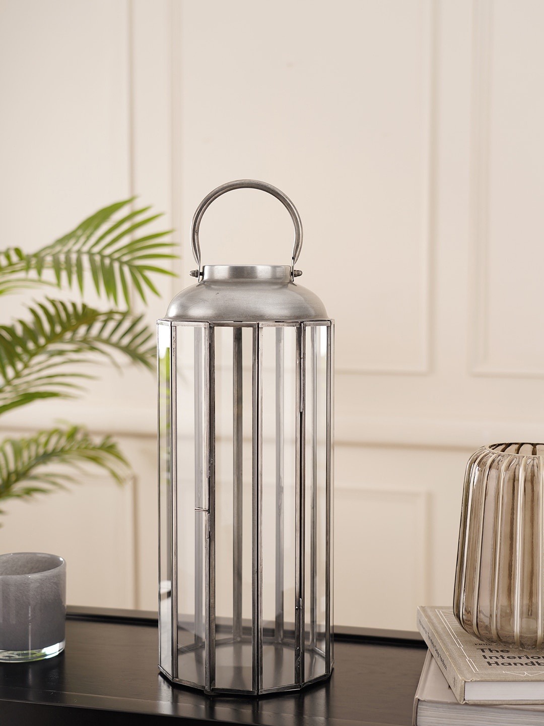 

Pure Home and Living Grey Lantern Candle Holders