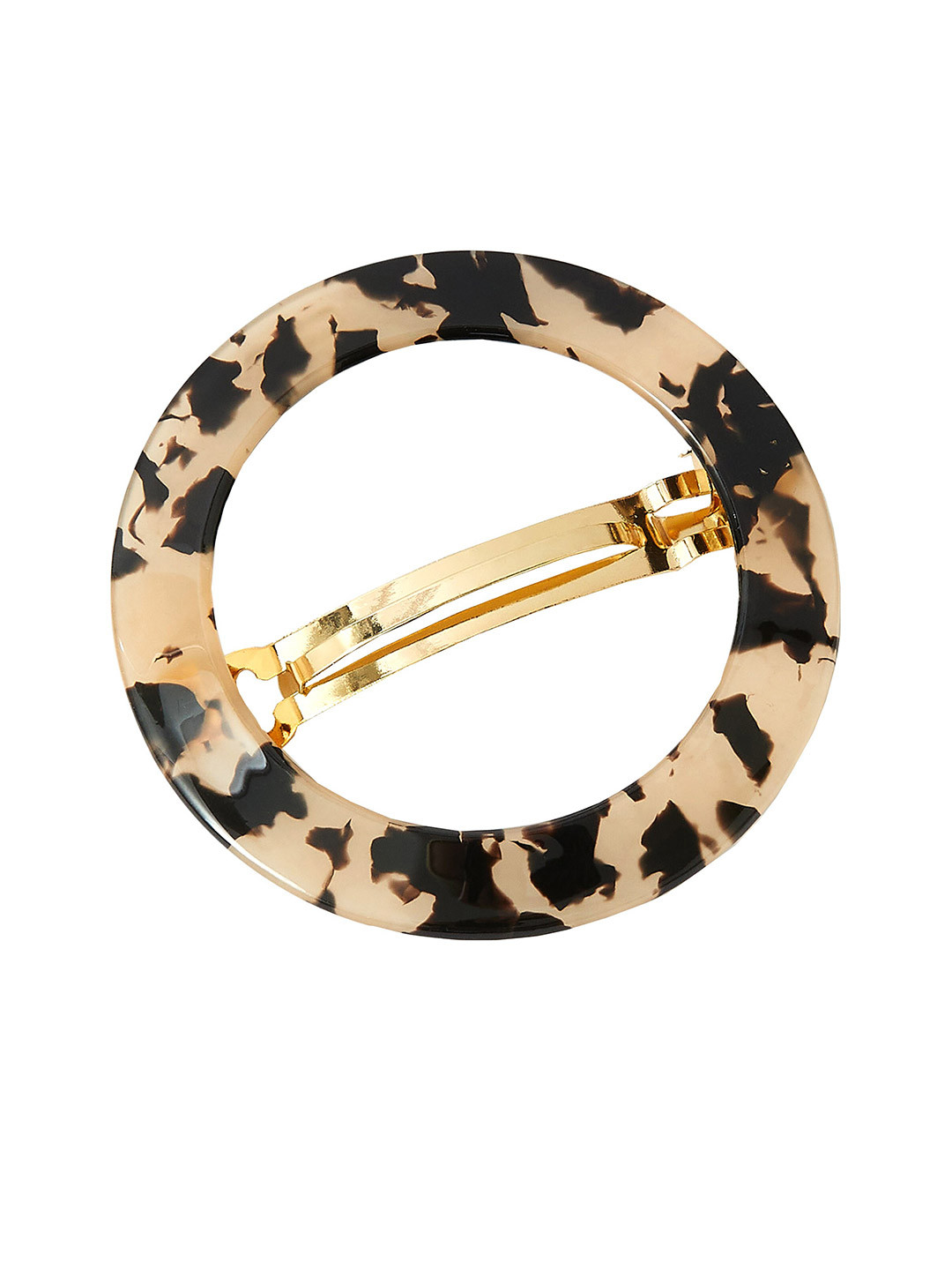

Accessorize Women Round Tort French Barrette, Brown