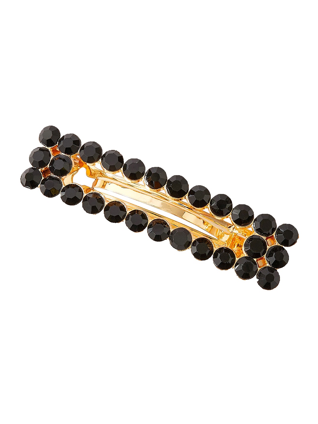 

Accessorize Women Gem Embellished Rectangle French Barrette, Black