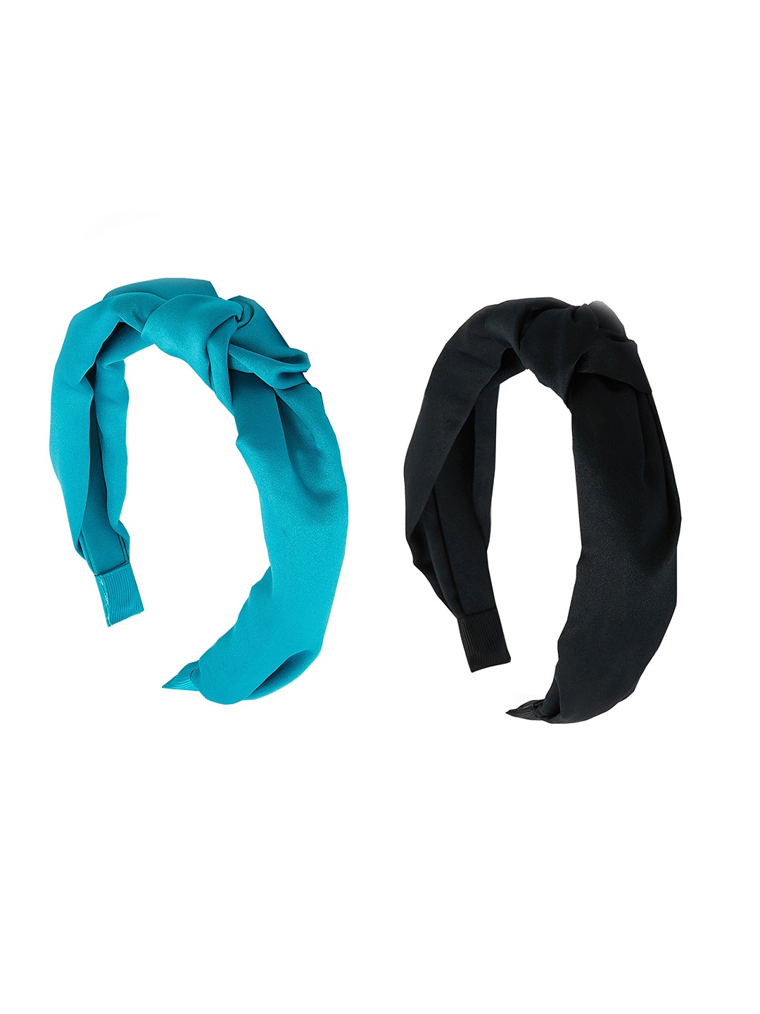 

Accessorize Women Set Of 2 Satin Hairband With Knot Detail, Teal