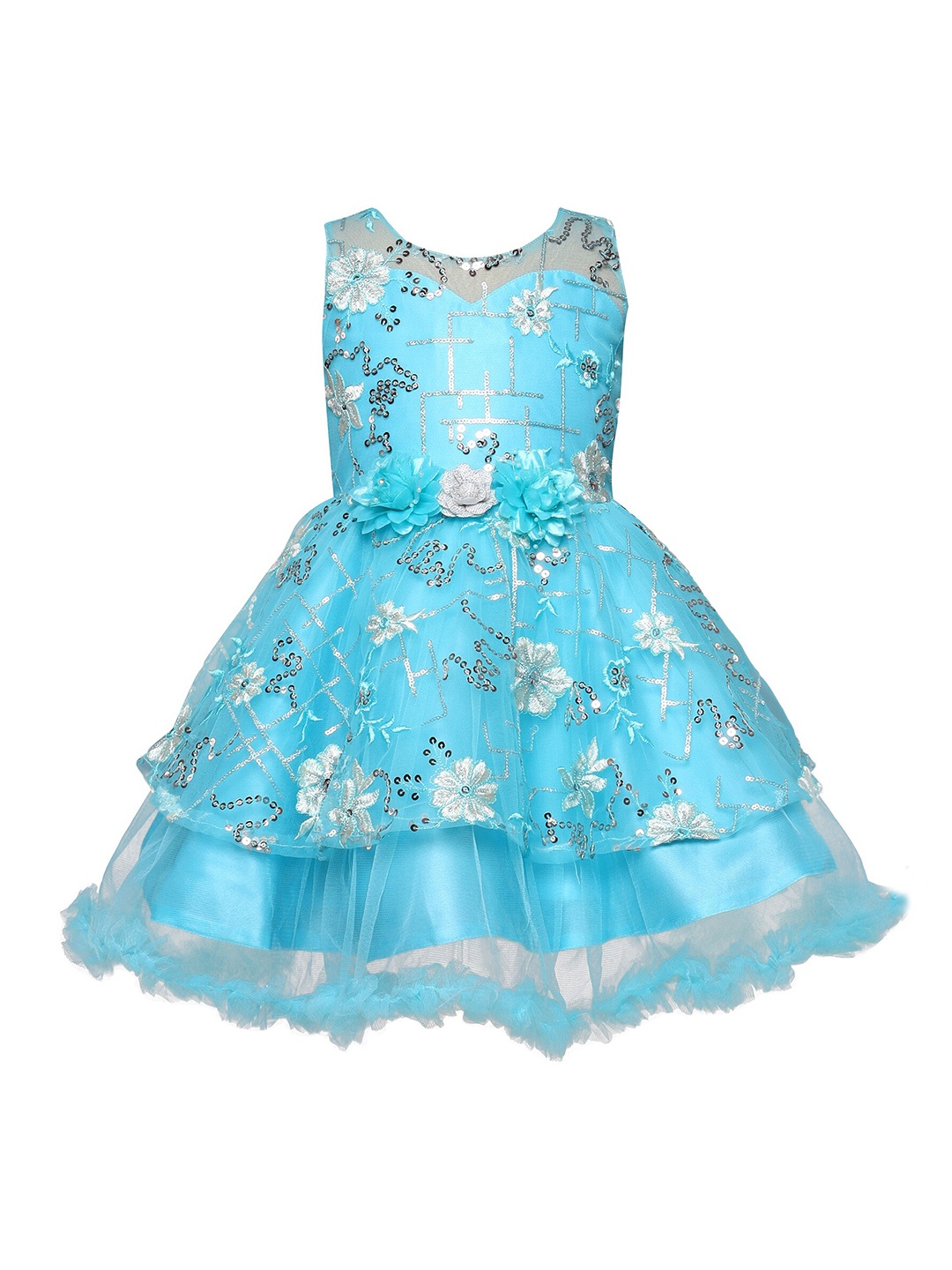 

The Magic Wand Girls Embellished Dress, Blue