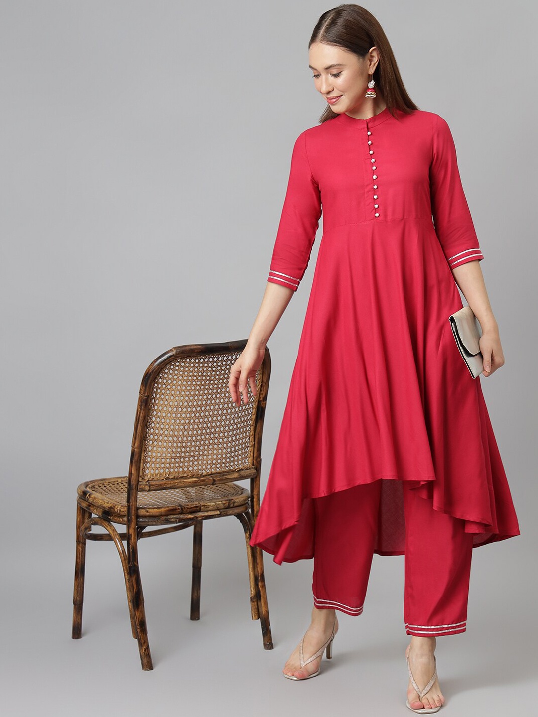 

Khushal K Kurta with Palazzos, Maroon