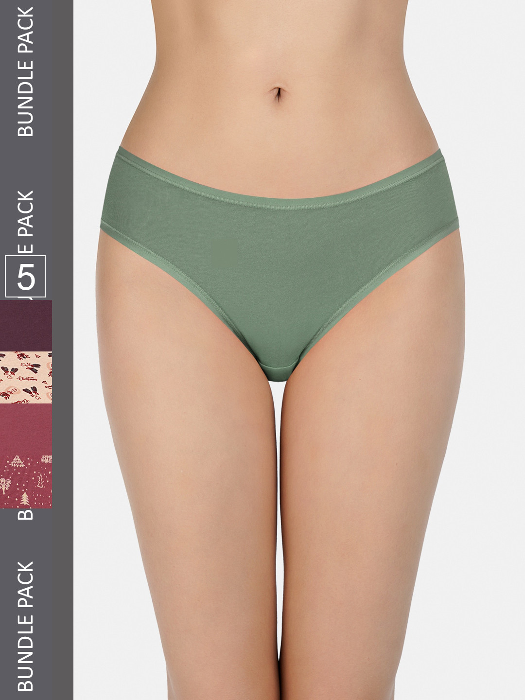 

Amante Women Assorted Pack of 5 Low Rise Bikini Brief - PPK35302