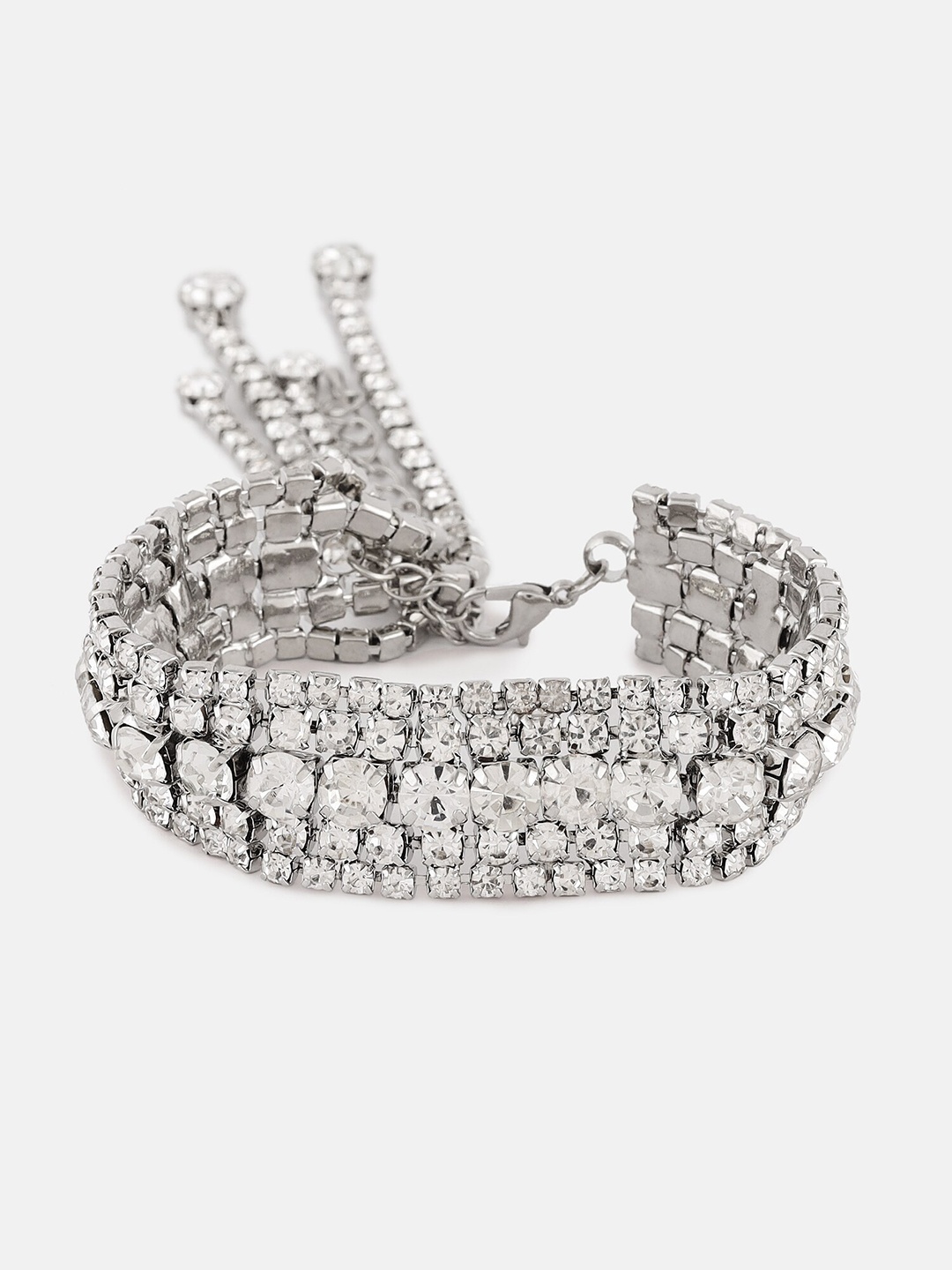 

Kazo Women Silver-Plated Link Bracelet, White