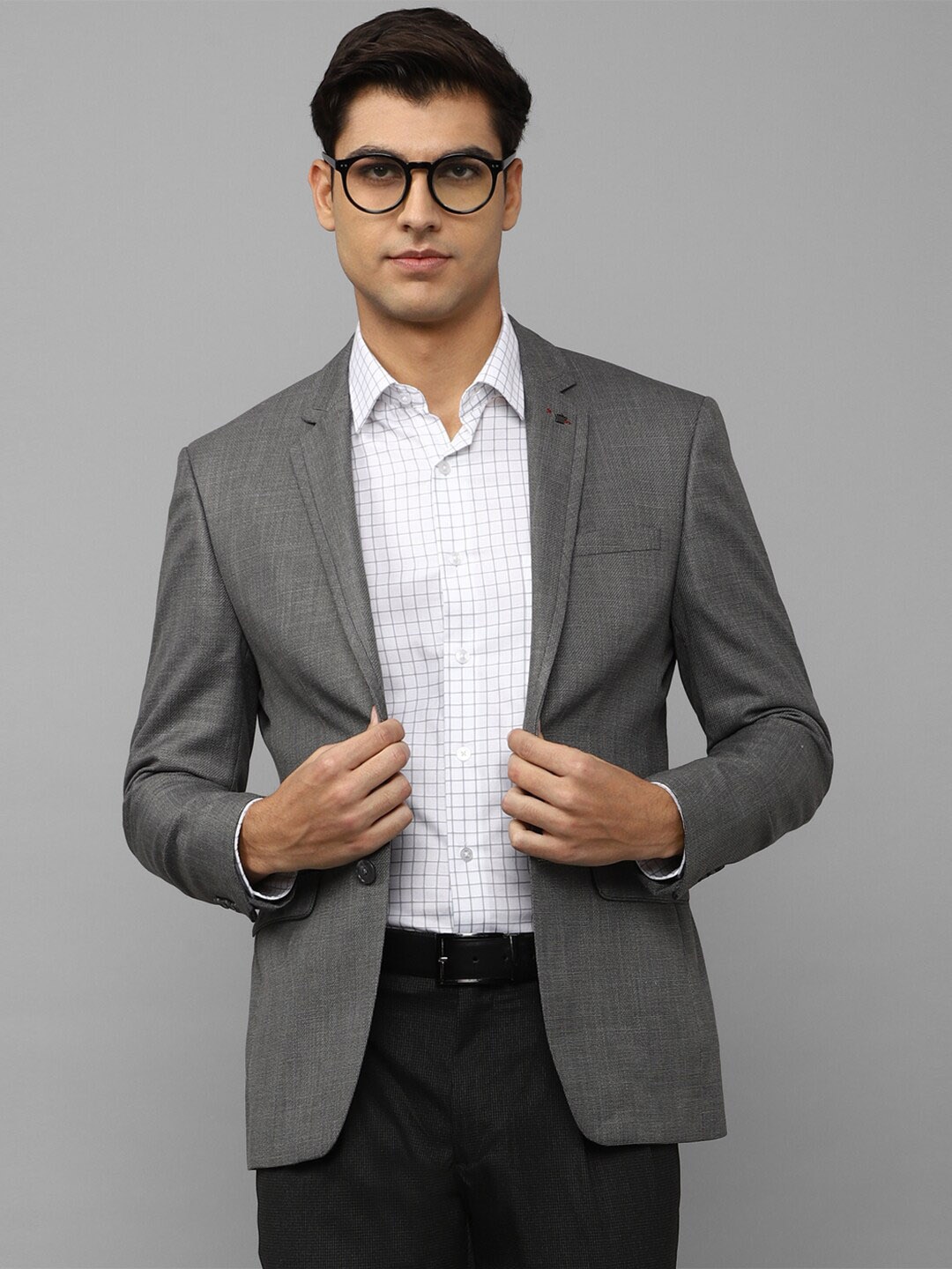 

Louis Philippe Men Single-Breasted Blazer, Grey