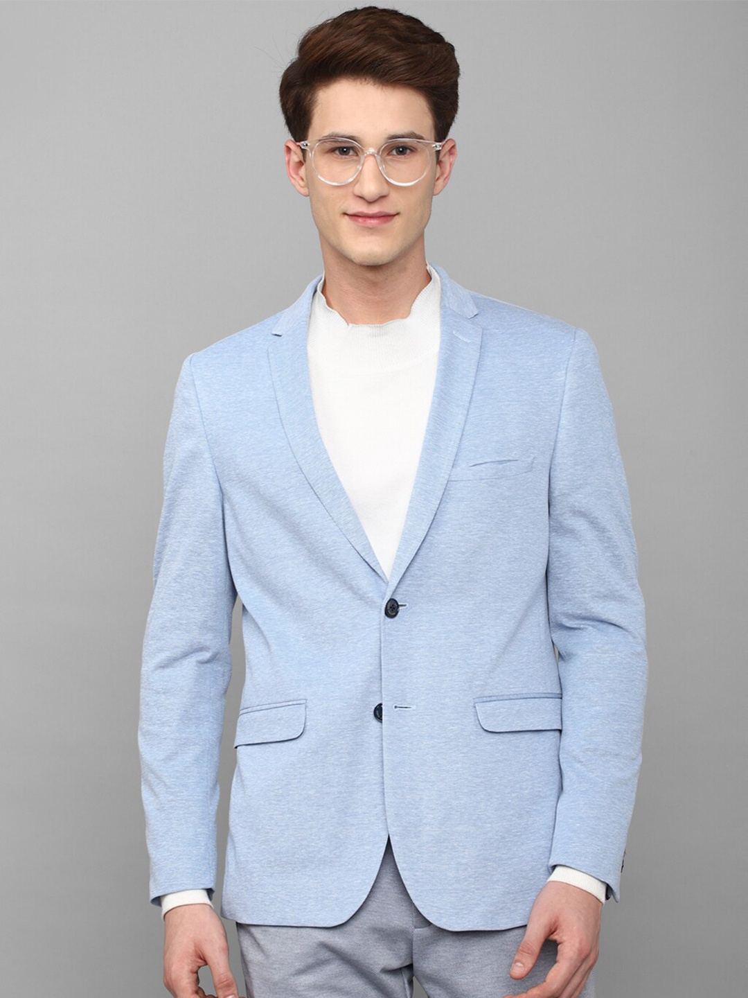 

Louis Philippe Sport Men Solid Slim-fit Single-breasted Blazer, Blue