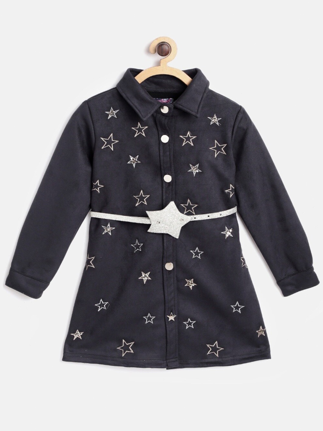 

Nauti Nati Navy Blue Velvet Peplum Dress