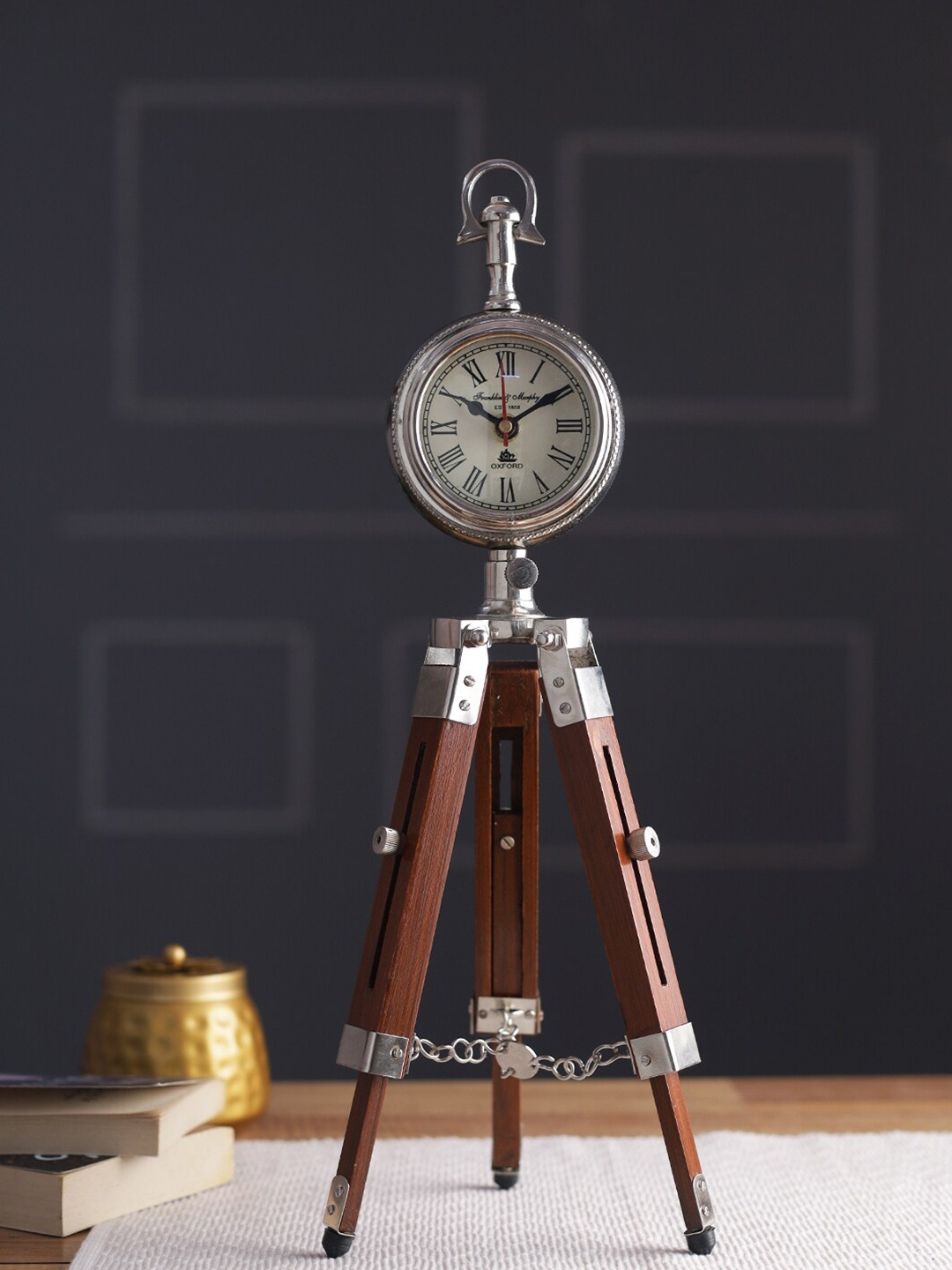 

Aapno Rajasthan Vintage Table Clock, Brown