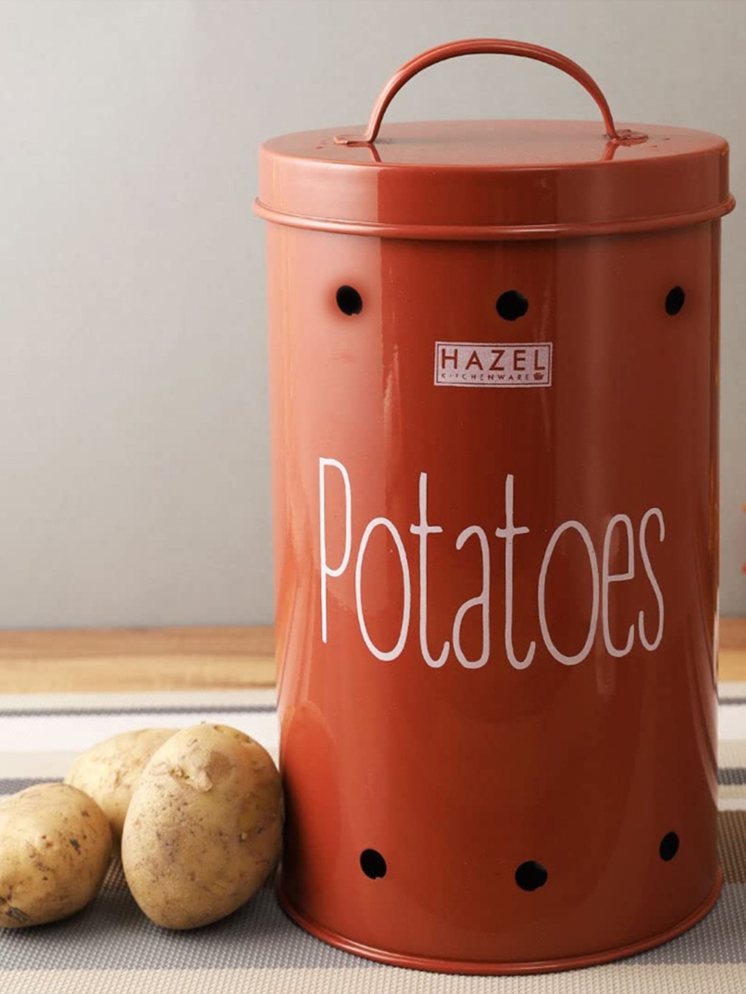 

HAZEL Red Potato Storage Container With Lid 2.2 kg to 3 kg
