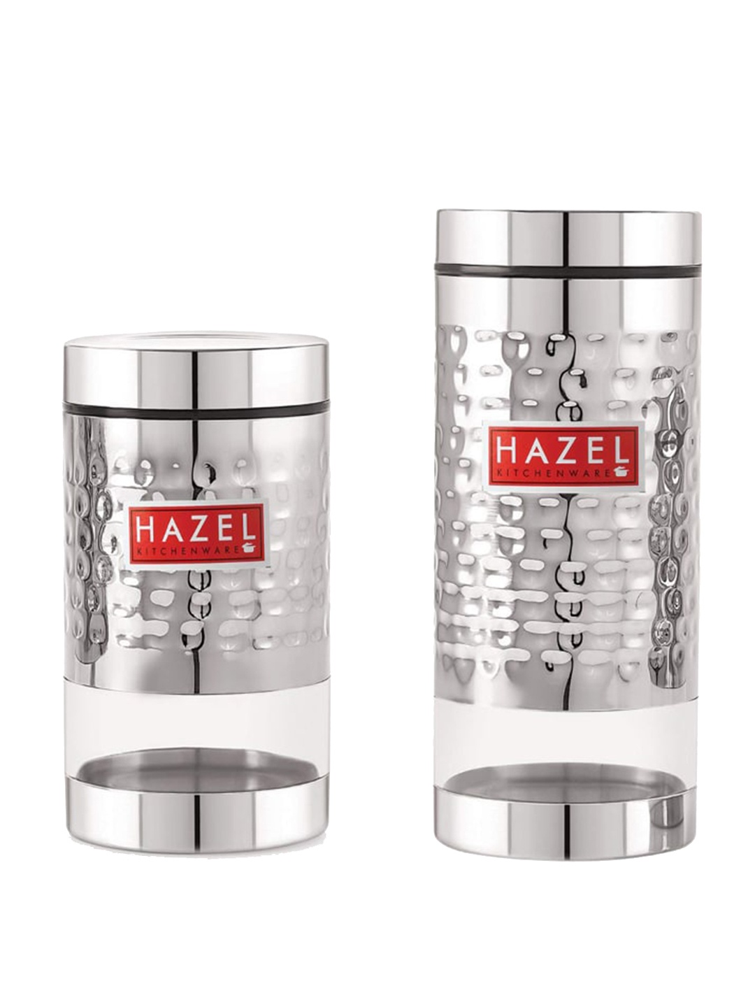 

HAZEL Set Of 2 Stainless Steel Multipurpose Storage Box, Silver