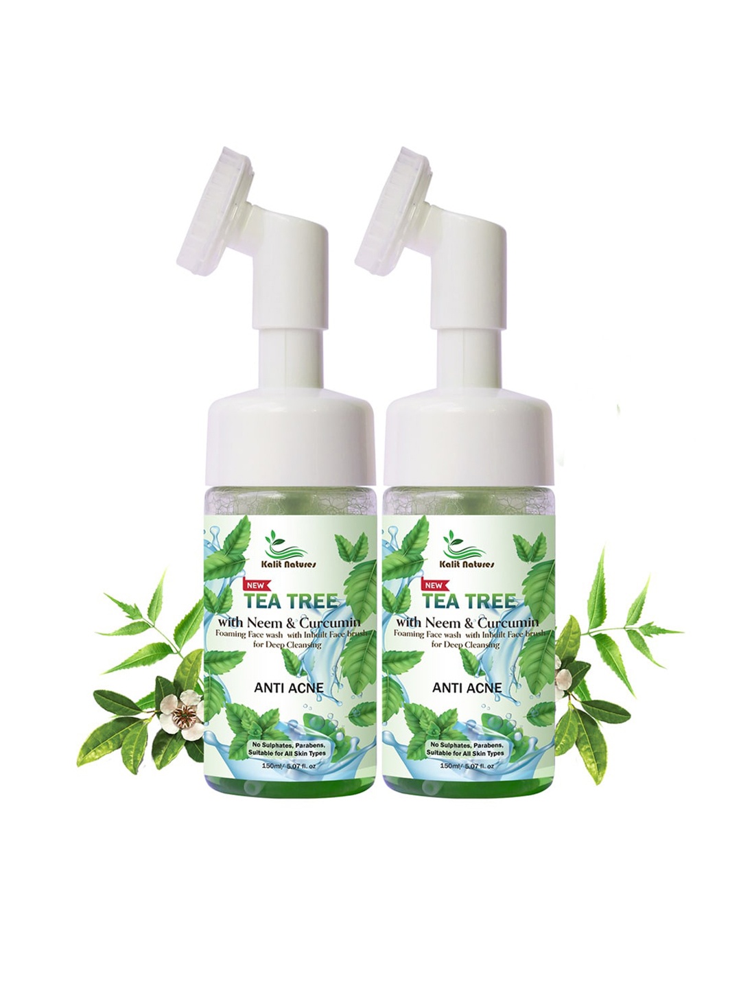 

Kalit Natures Set Of 2 Tea tree Face Wash 150ml Each, Olive