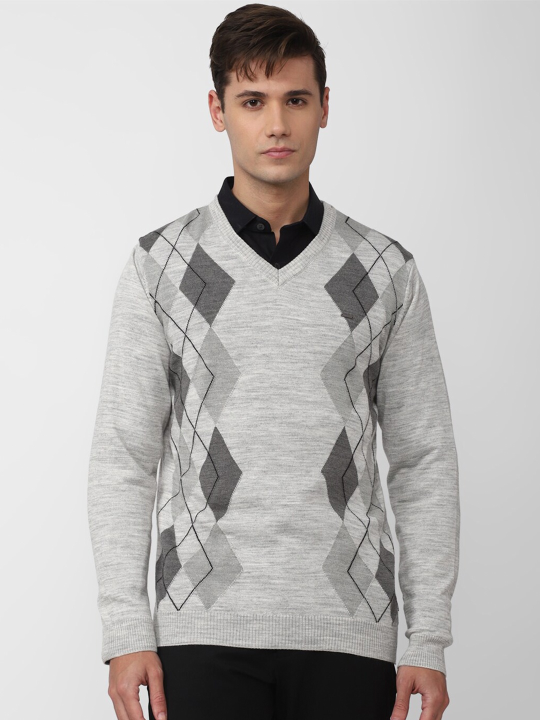 

Van Heusen Men Pullover Sweater, Grey