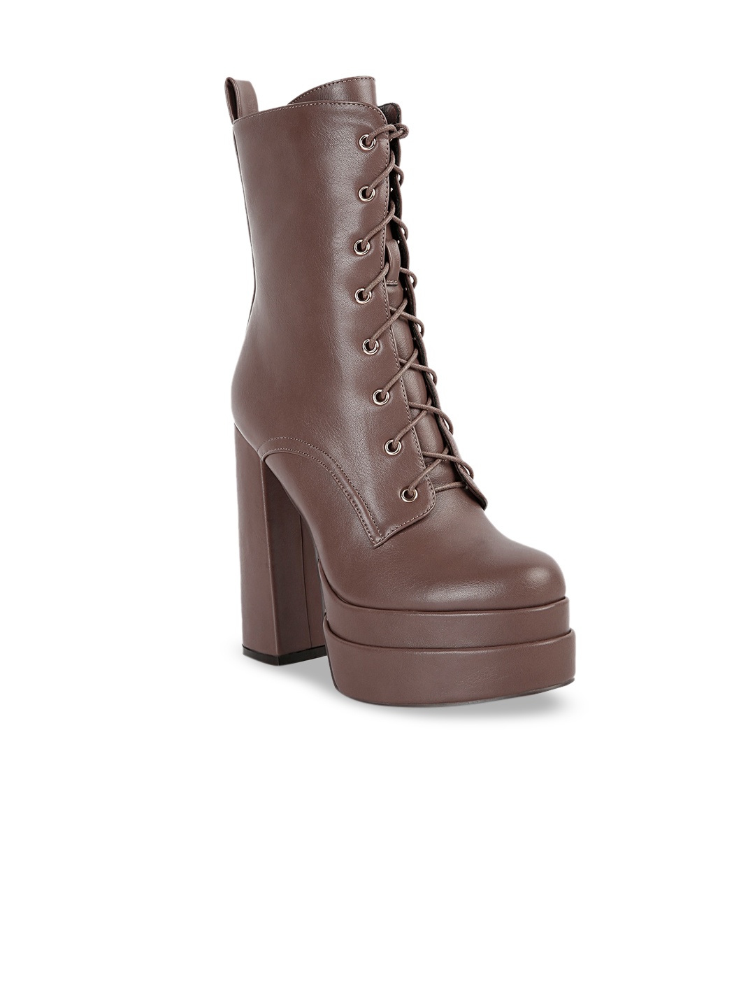 

London Rag Women High Heeled Winter Boots, Taupe