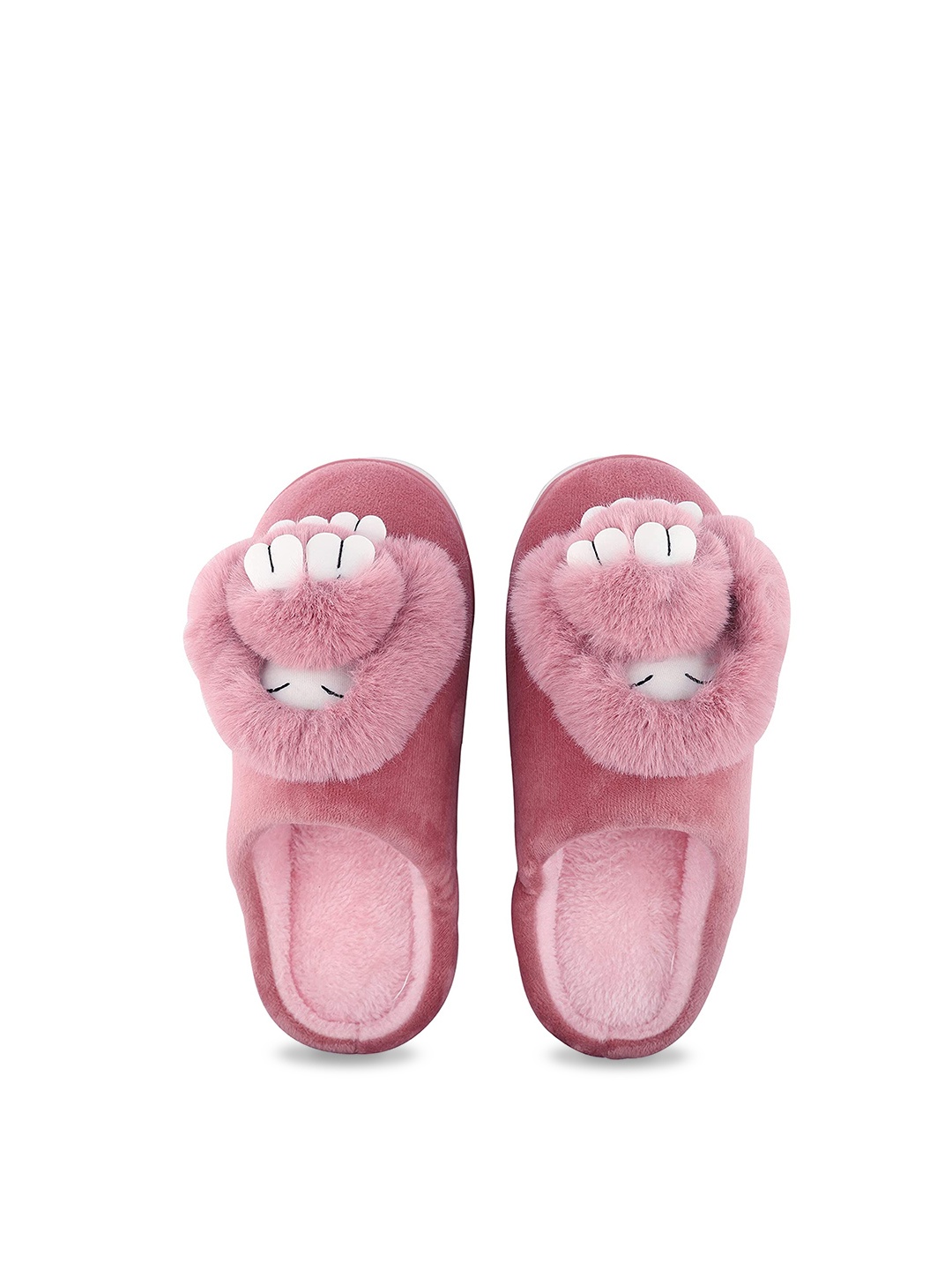 

CASSIEY Women Peach-Coloured & White Room Slippers