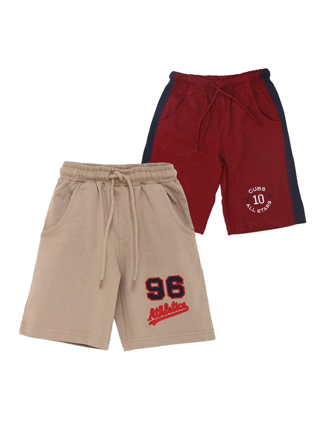 

JusCubs Boys Pack of 2 Pure Cotton Shorts, Brown