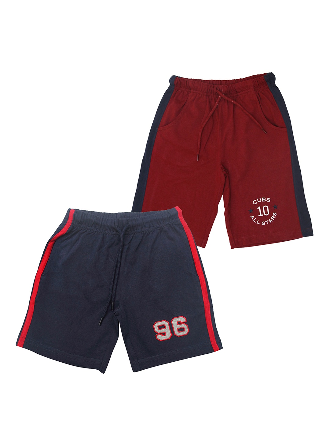 

JusCubs Boys Pack of 2 Pure Cotton Shorts, Maroon