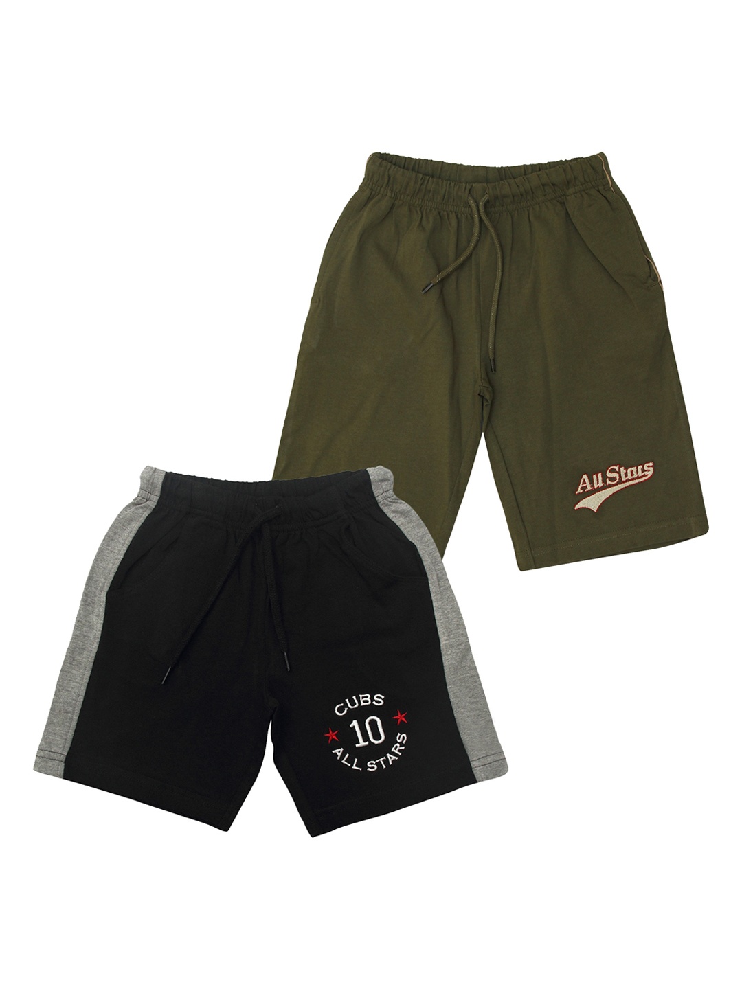 

JusCubs Boys Pack of 2 Pure Cotton Shorts, Black