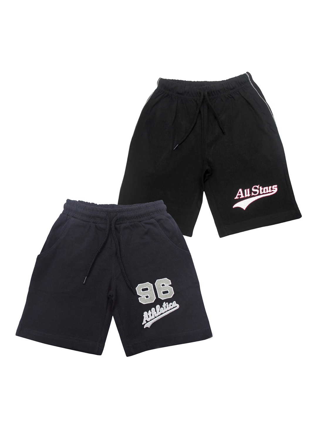 

JusCubs Boys Pack of 2 Pure Cotton Shorts, Black