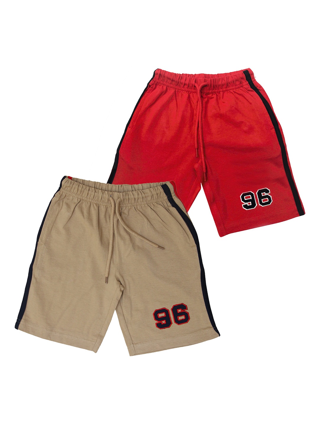 

JusCubs Boys Pack of 2 Pure Cotton Shorts, Red
