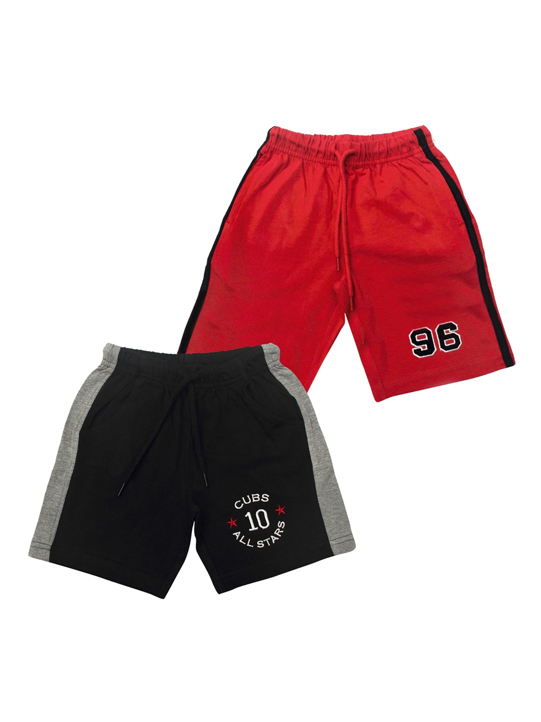 

JusCubs Boys Pack of 2 Pure Cotton Shorts, Red