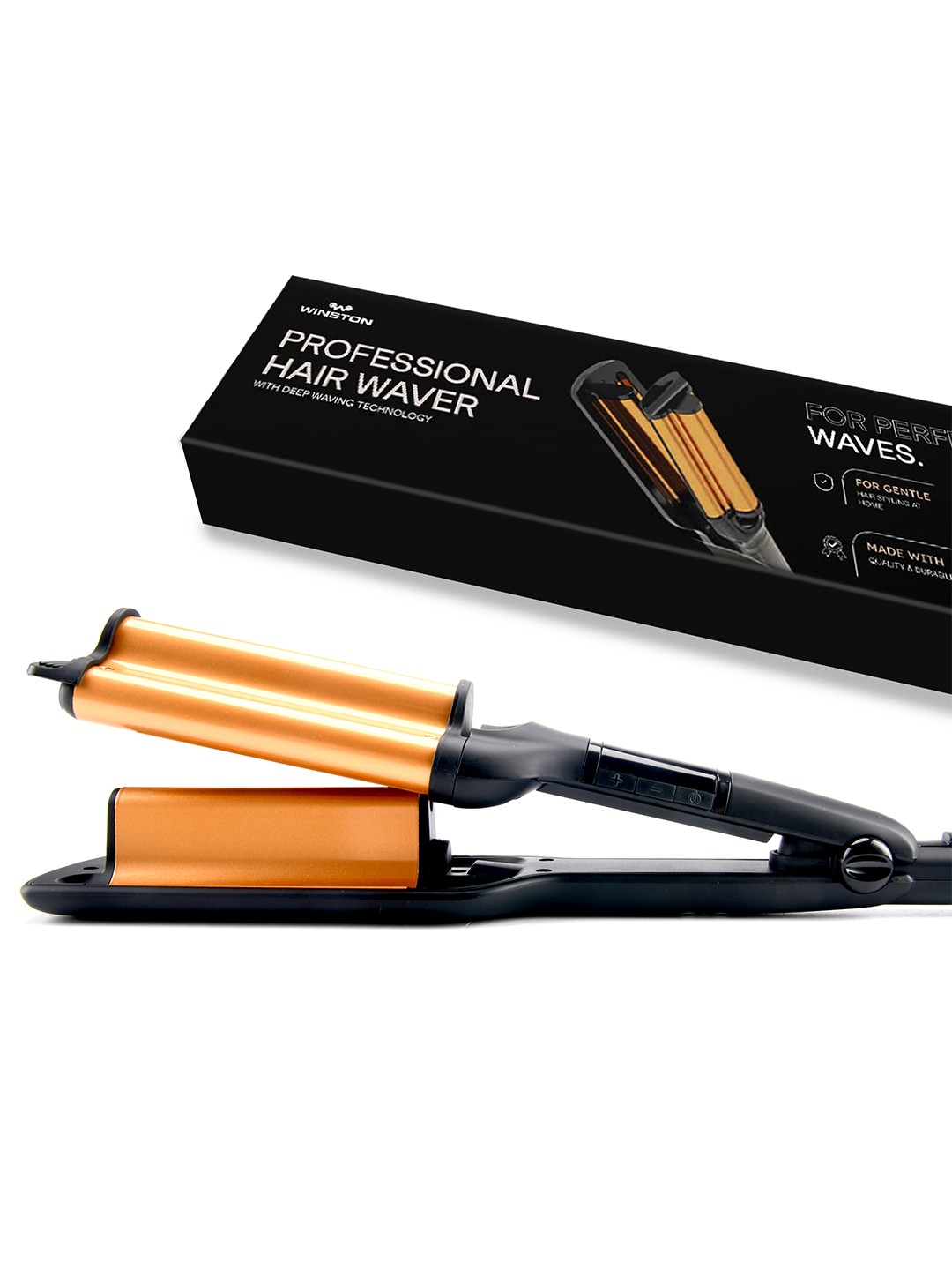 

WINSTON Hair Waver for Deep Waving with 3 Barrel & Adjustable Temperature Setting, Black