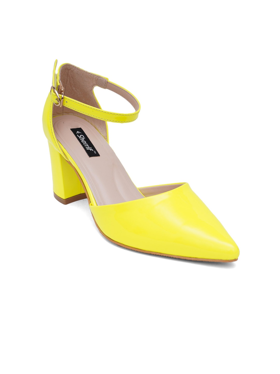 

Sherrif Shoes Women Party Block Pumps, Yellow