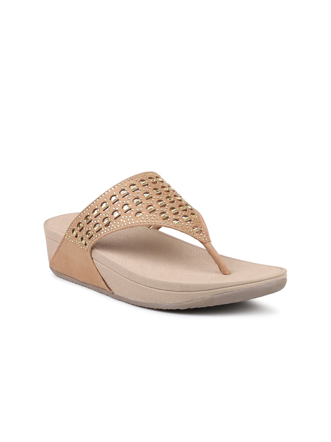 

Inc 5 Women Flatform Heels with Laser Cuts, Beige