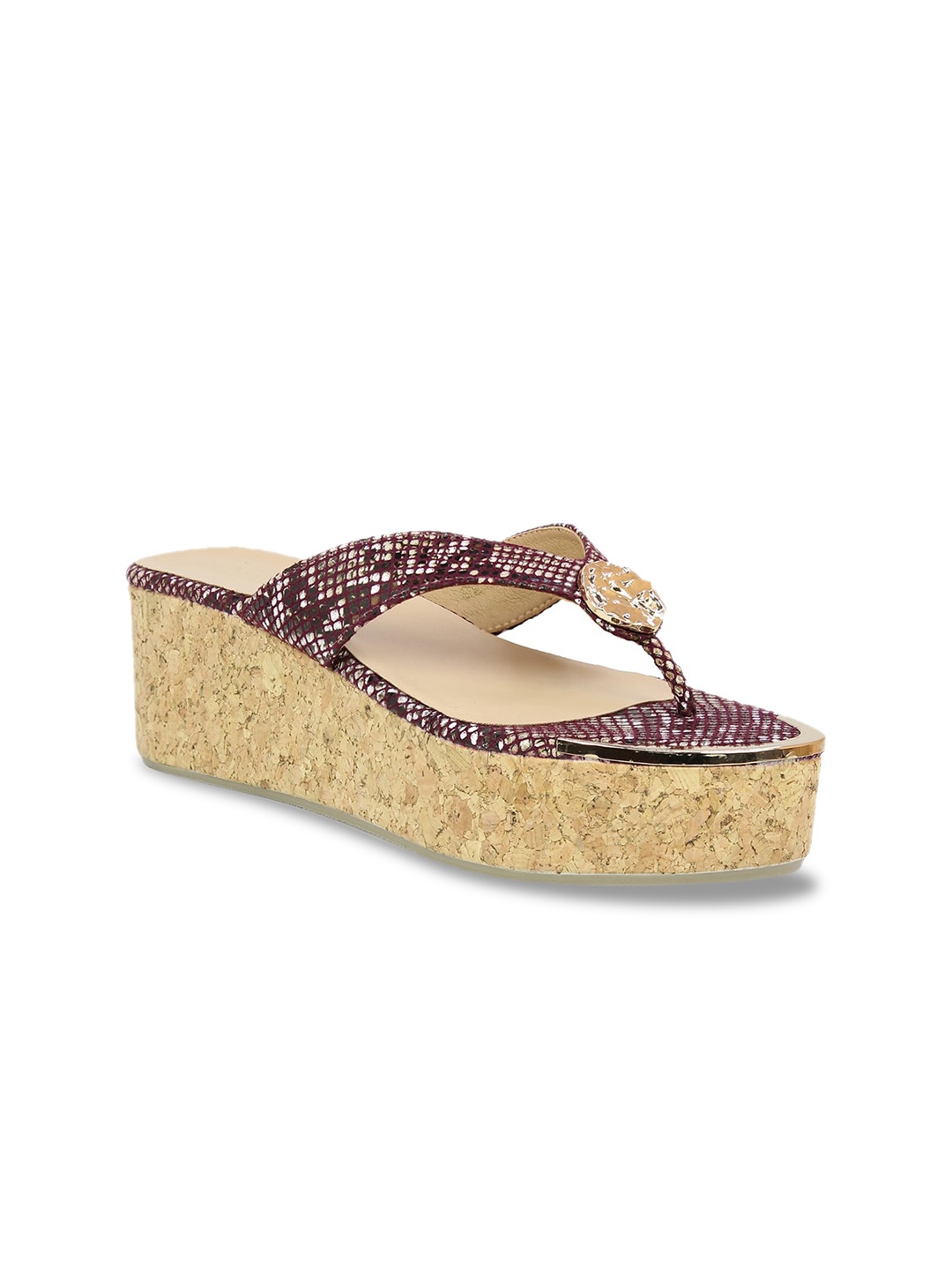 

Inc 5 Women Printed Flatform Heels, Burgundy