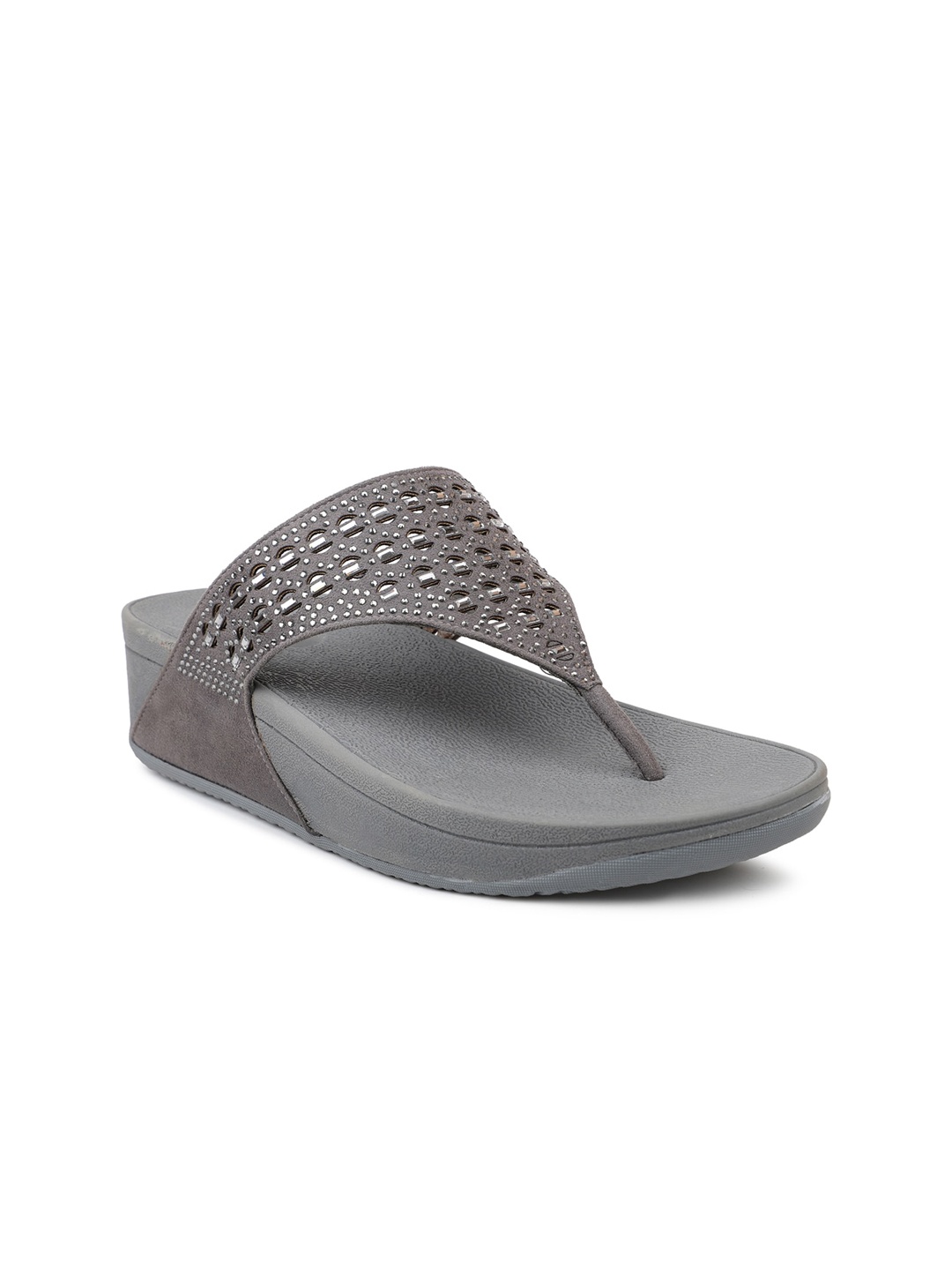 

Inc 5 Women Comfort Heels with Laser Cuts, Grey
