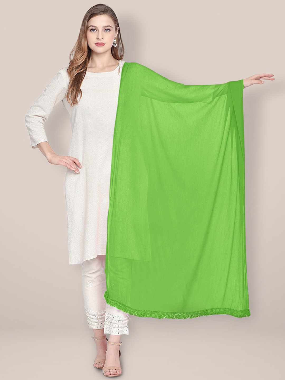 

Dupatta Bazaar Poly Chiffon Dupatta, Green