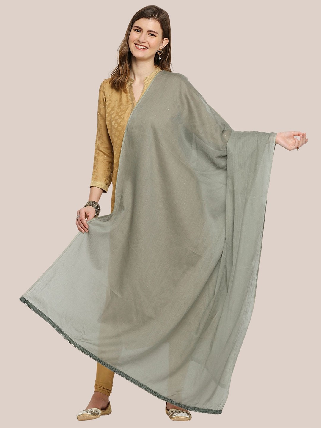 

Dupatta Bazaar Pure Cotton Dupatta, Khaki