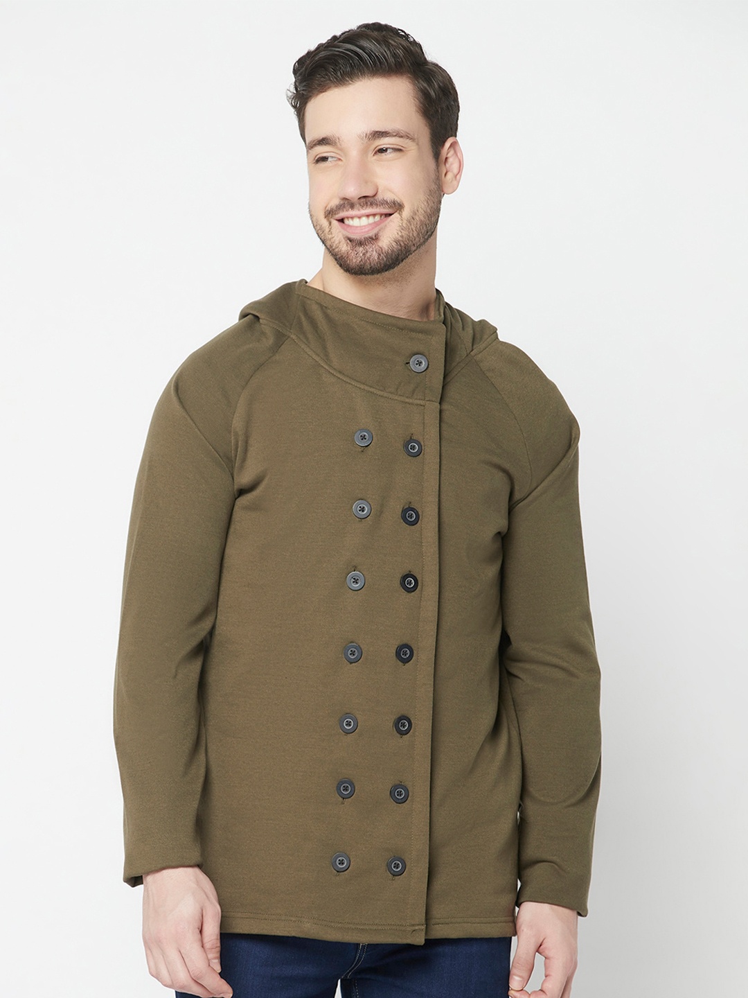 

ELEGANCE Men Hooded Sweatshirt, Olive