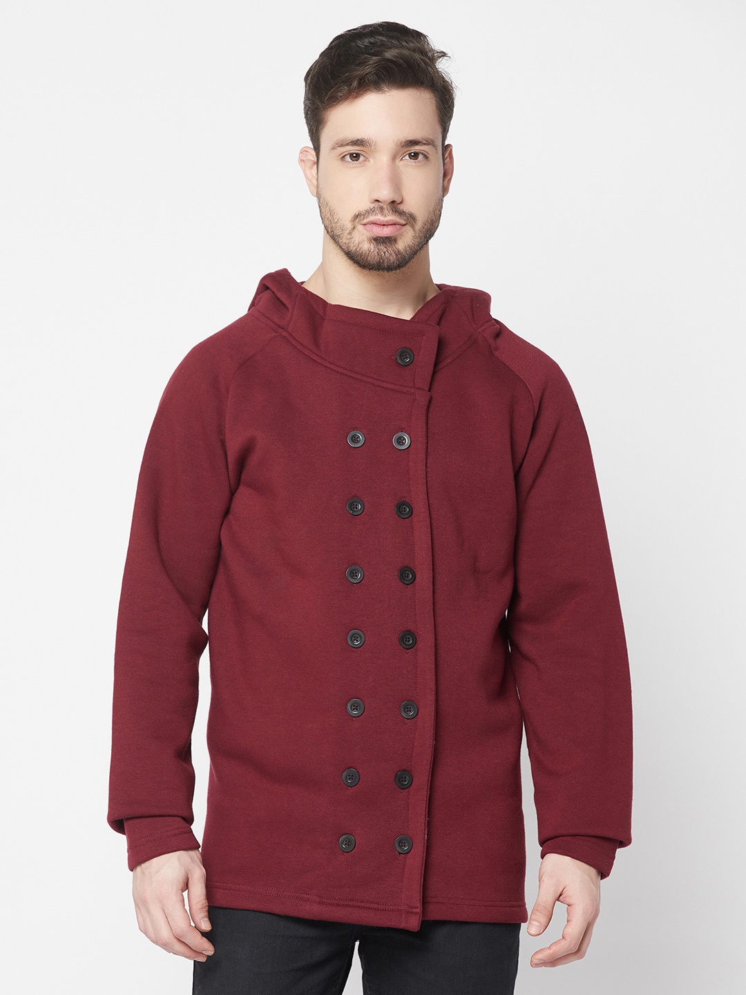 

ELEGANCE Men Hooded Sweatshirt, Maroon