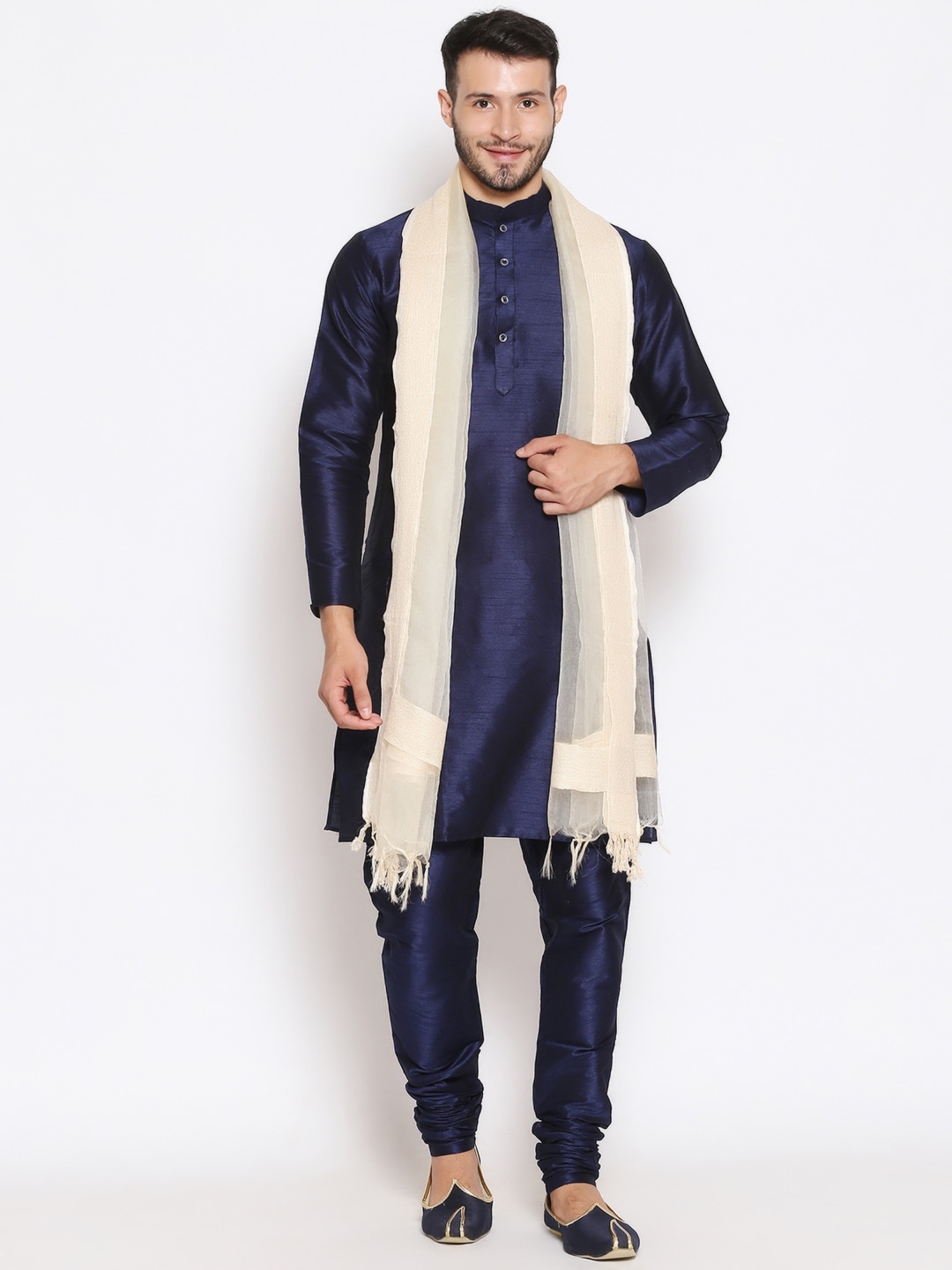 

Dupatta Bazaar Woven Design Dupatta with Thread Work, Cream