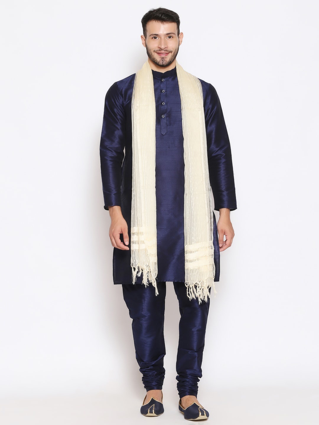 

Dupatta Bazaar Striped Dupatta, Cream