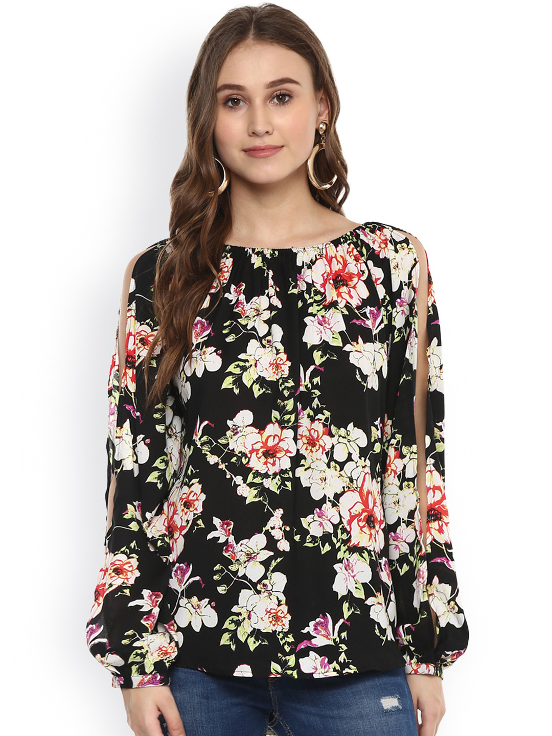 

Harpa Women Black Printed Top