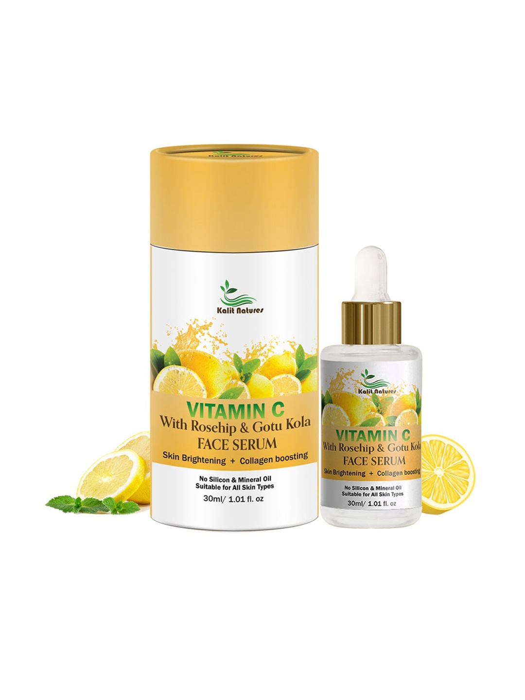 

Kalit Natures Vitamin C With Rosehip & Gotu Kola Face Serum 30ml, Yellow