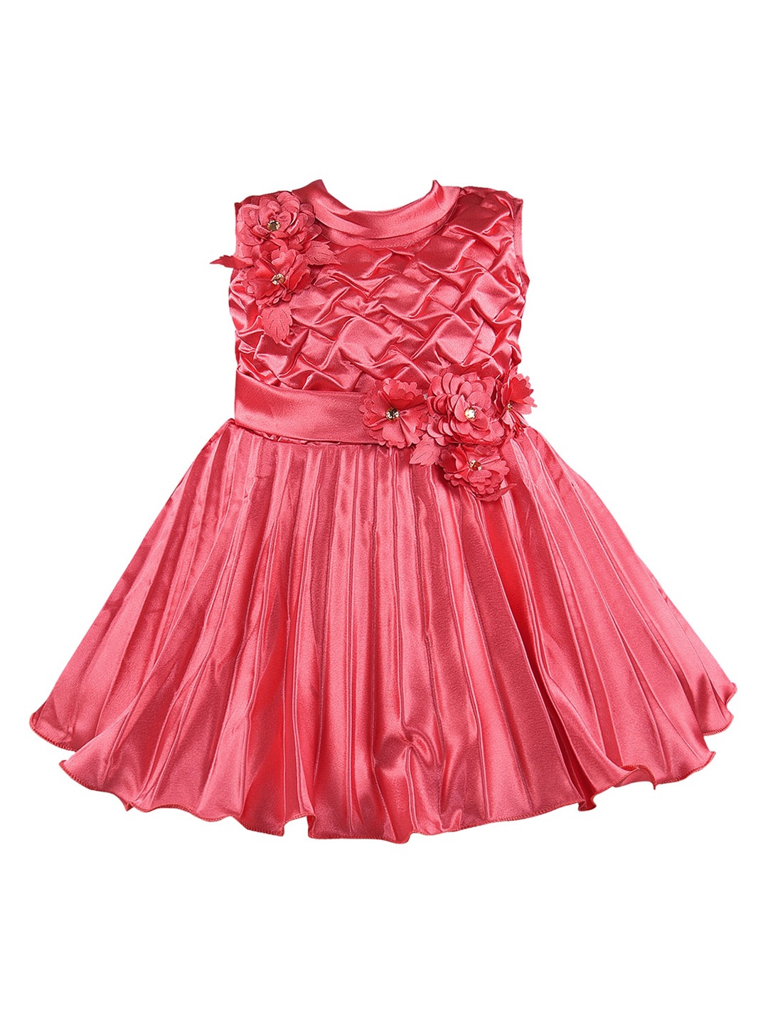 

Wish Karo Solid Satin Dress, Red