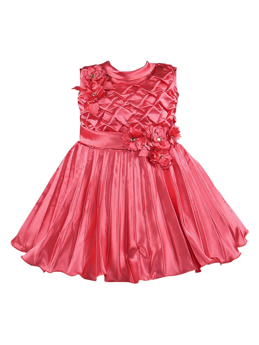 

Wish Karo Ruffles Satin Dress, Red