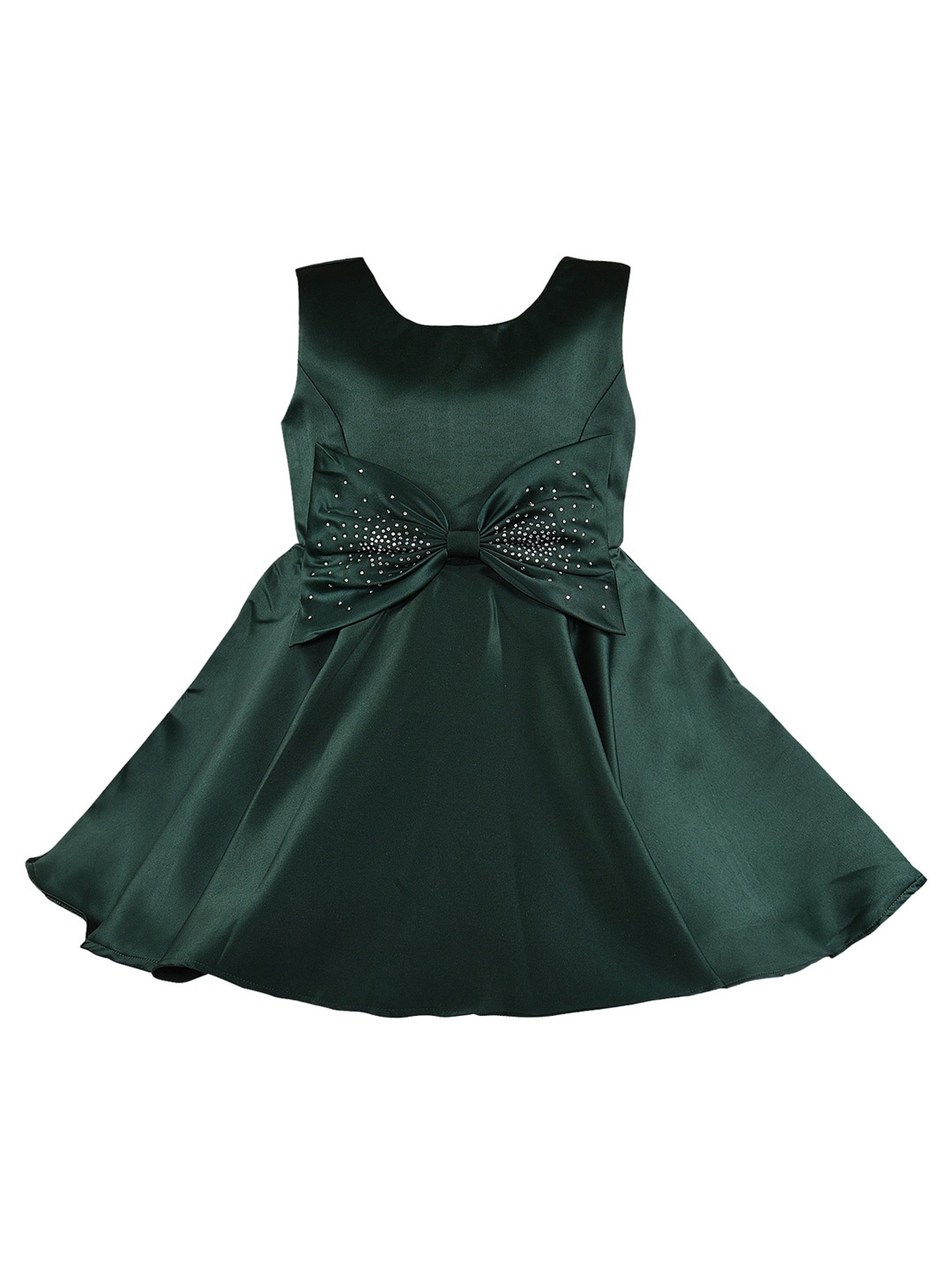 

Wish Karo Flared Satin Dress, Green