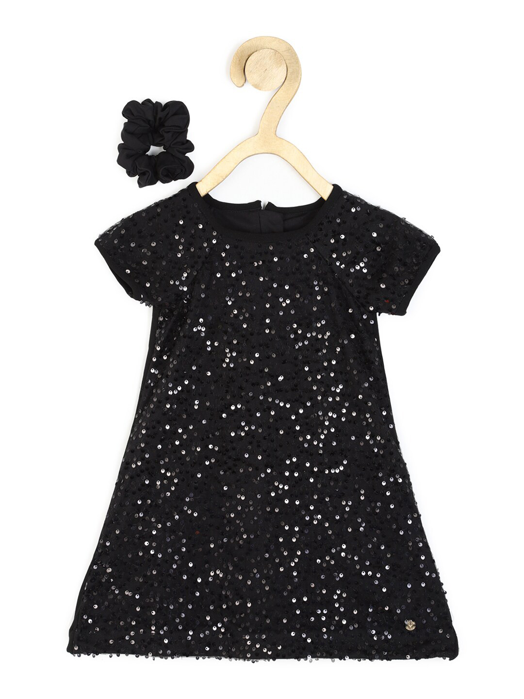 

Allen Solly Junior Sequined A-Line Mini Dress, Black
