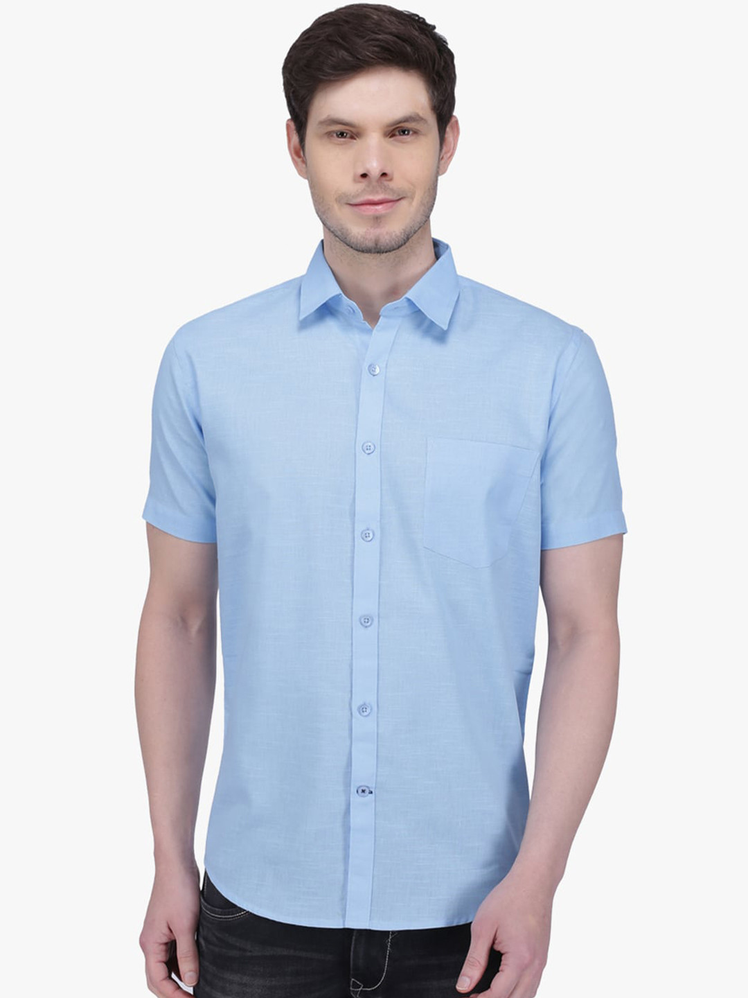 

Southbay Men Smart Tailored Fit Casual Shirt, Blue