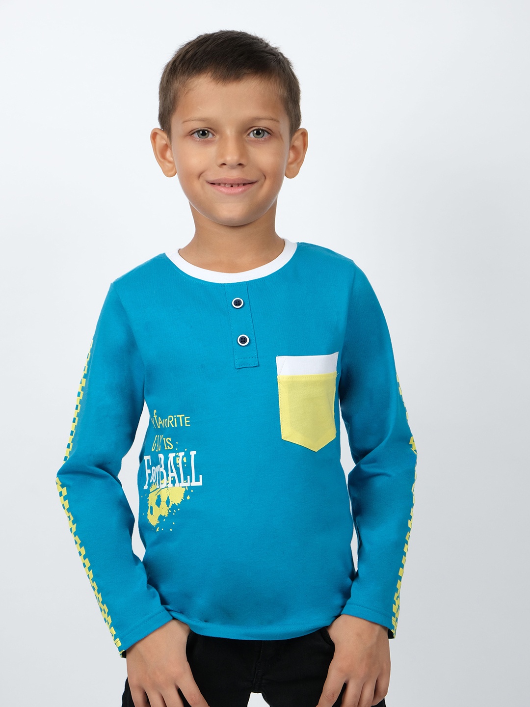 

3PIN Boys Typography Printed T-shirt, Blue