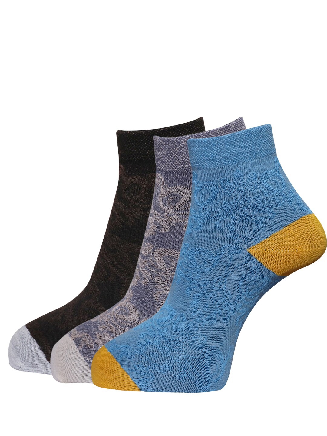 

Dollar Socks Women Pack Of 3 Cotton Ankle-Length Socks, Assorted