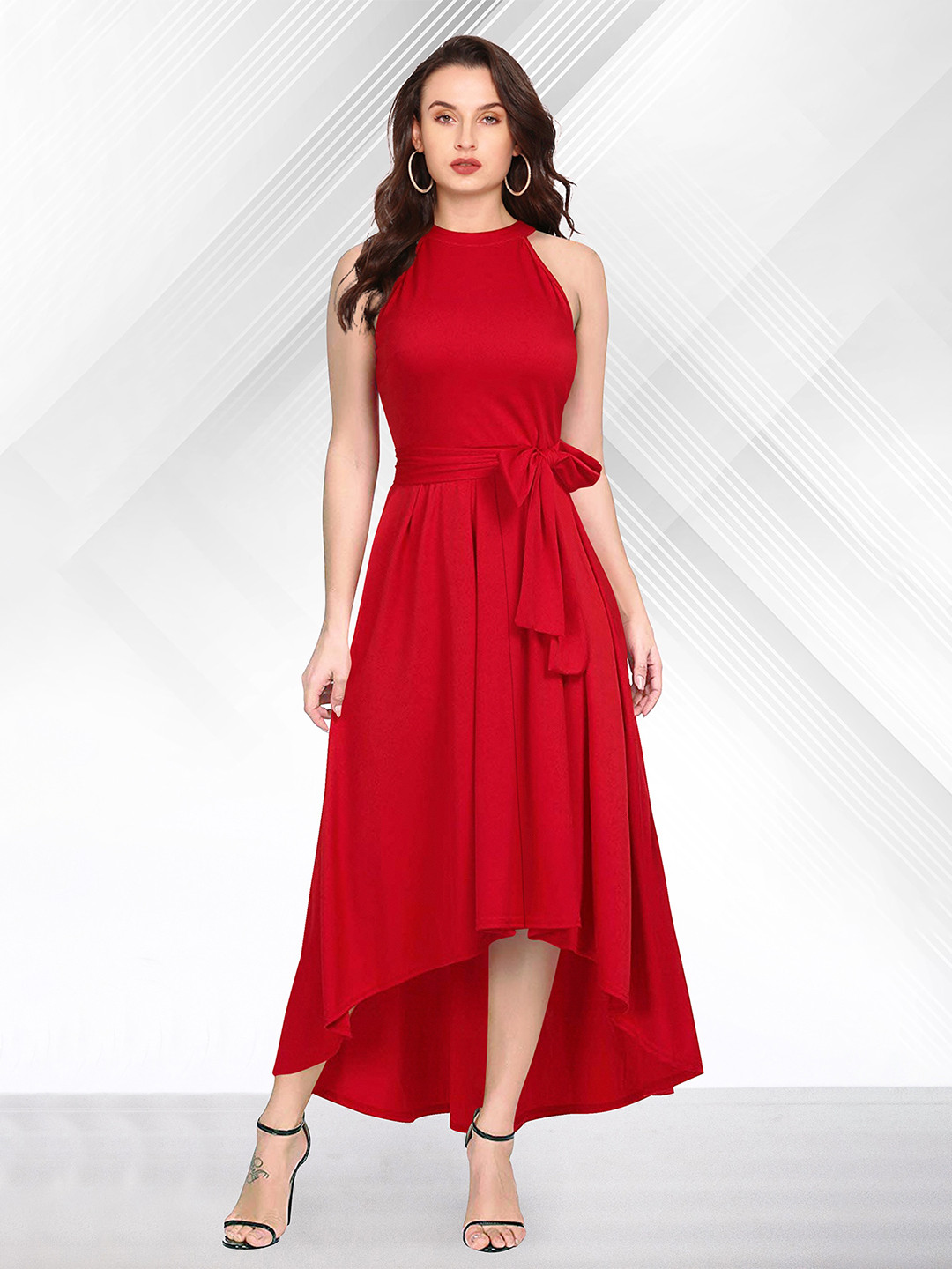 

FAVRIZ Red Maxi Dress