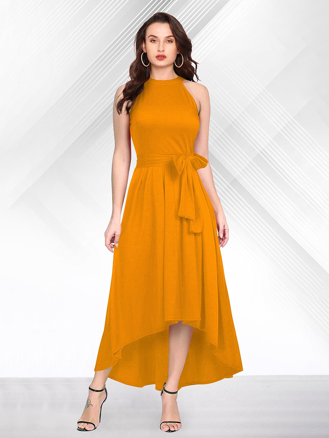 

FAVRIZ Yellow Maxi Dress