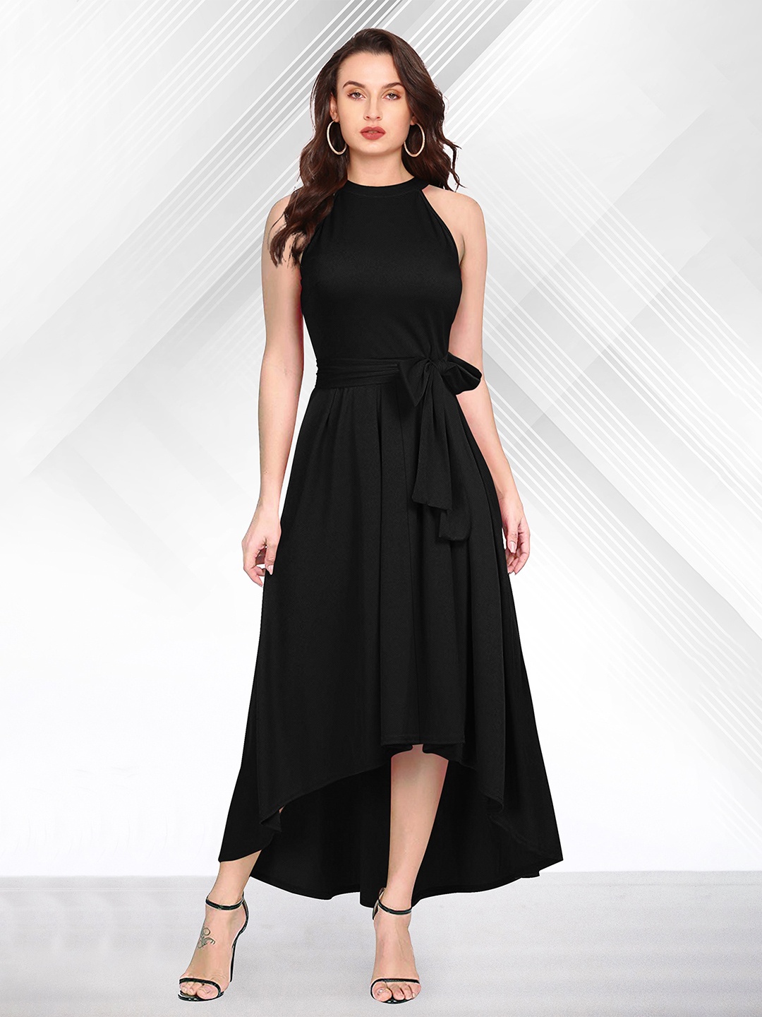 

FAVRIZ Black Maxi Dress
