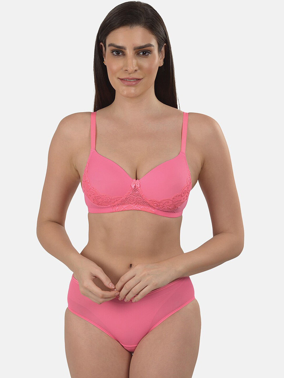 

mod & shy Women Self-Design Lingerie Set MS358New-38B, Pink