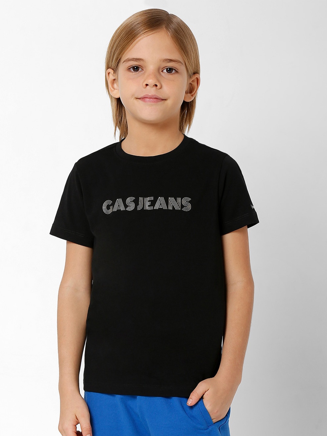 

GAS Boys Typography Slim Fit T-shirt, Black